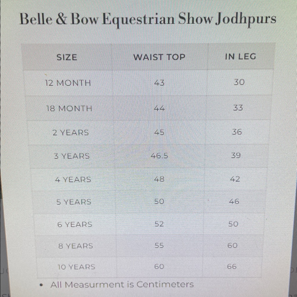 Belle & Bow Equestrian Show Jodhpurs - Girls 8 years - Picture 14 of 14